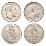 Edward VII (1901-1910), Florins (2), 1909, 1910 (ESC 3585-6; S 3981) [2]. Second good very f...