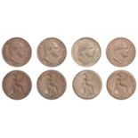 William IV (1830-1837), Farthings (4), 1831, 1835 (2, both en mÃ©daille), 1837 (BMC 1466, 147...