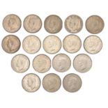 George VI (1936-1952), Florins (17), 1937 (2, one Proof), 1938-49, 1950, Proof, 1951 (2, one...