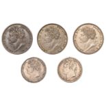 George IV (1820-1830), Shillings (3), 1821, 1823, 1824, Sixpences (2), 1821, 1825 (ESC 2396,...