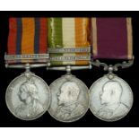 Three: Sergeant C. Baker, Royal Garrison Artillery Queen's South Africa 1899-1902, 1 clas...
