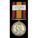 Queen's South Africa 1899-1902, no clasp (Rev. A. C. H. Rice, M.A. Chaplain R.N.) Naval styl...