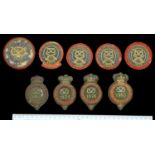 Staffordshire Rifle Volunteer Corps. A scarce selection of shooting embroidered arm badges...