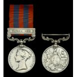 Pair: Private A. Horner, Suffolk Regiment India General Service 1854-95, 1 clasp, Hazara...