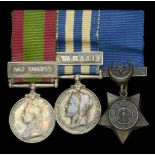 The mounted group of three miniature dress medals worn by Lieutenant-Colonel F. S. Terry, 25...