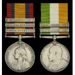Pair: Warrant Officer Class II A. Prewer, Suffolk Regiment Queen's South Africa 1899-1902...