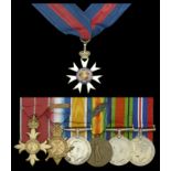 A fine Colonial Military Secretary's C.M.G., Second War O.B.E. group of seven awarded to Hon...