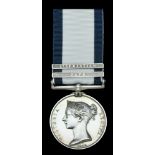 Naval General Service 1793-1840, 2 clasps, Java, St. Sebastian (James Russell.) minor edge b...