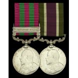 Pair: Lance Nick Malla Singh, 27th Mountain Battery India General Service 1895-1902, 1 cl...