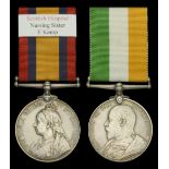Pair: Nursing Sister Clementina Kemp, Scottish Hospital Queen's South Africa 1899-1902, n...