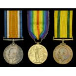 Three: Private H. Langston, Suffolk Regiment British War and Victory Medals (1309 Pte. H....