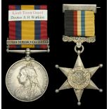 Pair: Doctor A. H. Watkins, Kimberley Town Guard Queen's South Africa 1899-1902, 1 clasp,...