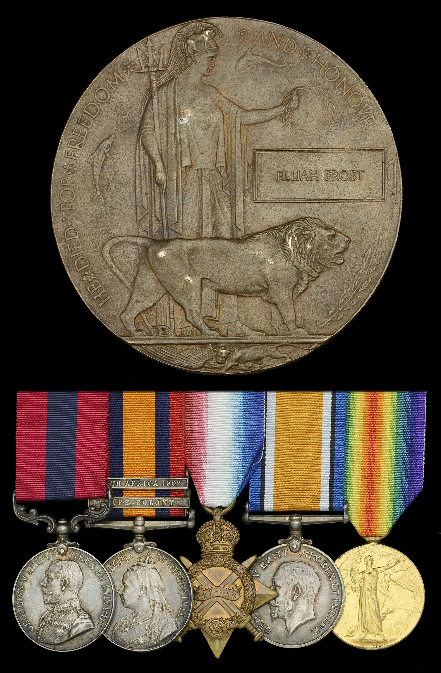 A Great War 'Gouzeaucourt, December 1917' D.C.M. group of five awarded to Company Sergeant-M...