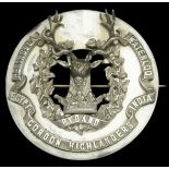 Gordon Highlanders Officer's Silver Plaid Brooch. A very fine example HM Edinburgh 1947 ret...