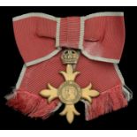 The Most Excellent Order of the British Empire, O.B.E. (Civil) Officer's 2nd type, lady's sh...