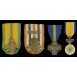 Netherlands, Kingdom, Order of Orange Nassau, Civil Division, Bronze Medal; Cross of Merit,...