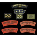 Staffordshire Cadet Cloth Badges. A small selection of Staffordshire Cadet cloth badges inc...