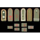 German Second World War Artillery Shoulder Boards and Slip-Ons. 2 pairs of numbered slip-on...