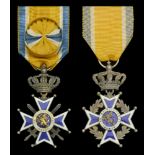 Netherlands, Kingdom, Order of Orange Nassau (2), Military Division, Officers breast badge,...