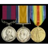 A Great War 1918 'Western Front' D.C.M. group of three awarded to Private J. T. Hunt, 12th (...