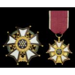 United States of America, Legion of Merit (2), Chief Commander's Star, 73mm, gilt and enamel...