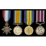 A Great War 'Salonika' M.S.M. group of four awarded to Lance Corporal A. Howard, 1st Battali...