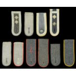 German Second World War Luftwaffe Shoulder Boards. An interesting selection of 8 singles an...