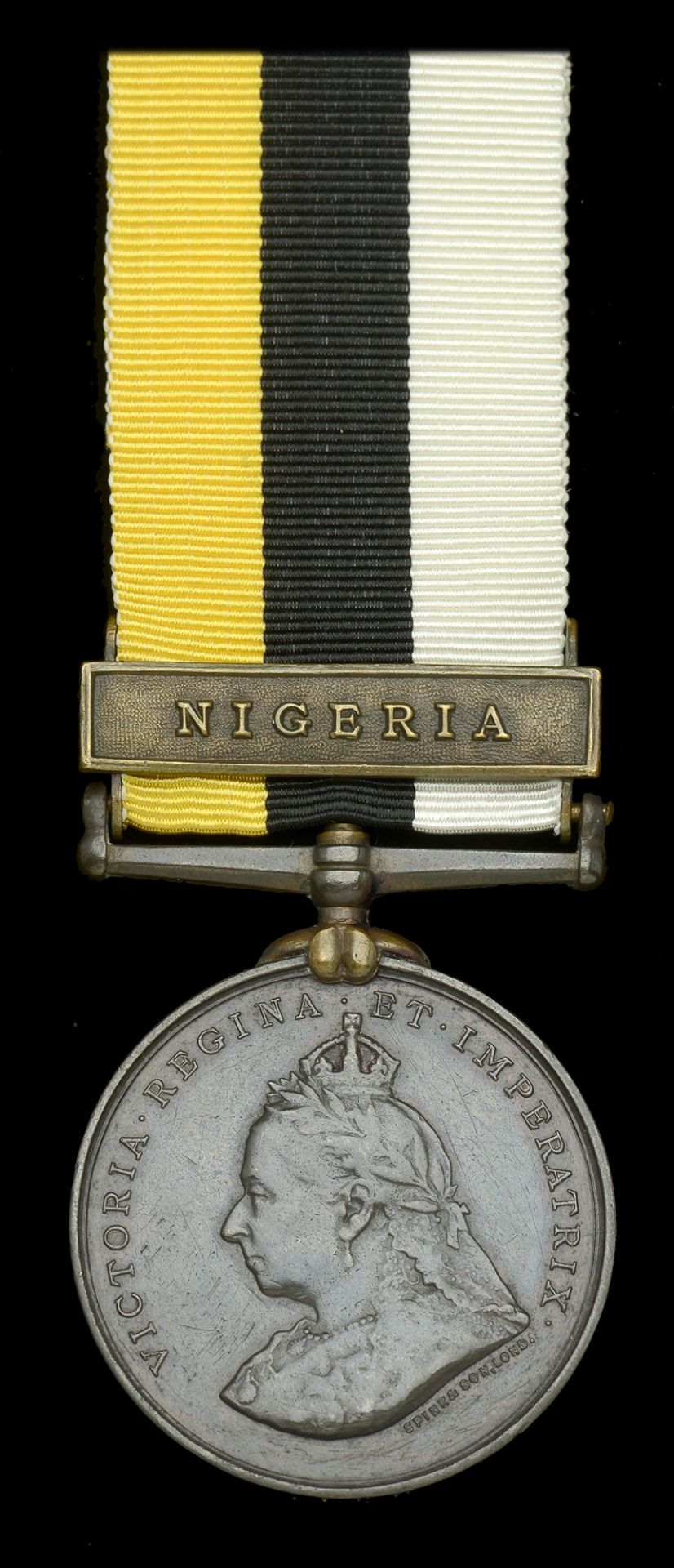 Royal Niger Company Medal 1886-97, 1 clasp, Nigeria, bronze issue, the edge officially numbe...