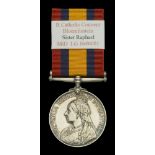 Queen's South Africa 1899-1902, no clasp (Sister Raphael) officially impressed naming, minor...