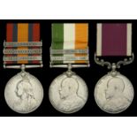 Three: Colour Sergeant H. Britton, 1st Battalion, Suffolk Regiment, who was taken prisoner o...