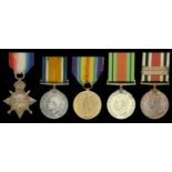 Five: Corporal H. E. Barker, Royal Lancaster Regiment 1914-15 Star (T4-1160 Cpl. H. E. Ba...