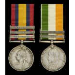 Pair: Private J. Gilbey, Suffolk Regiment Queen's South Africa 1899-1902, 3 clasps, Cape...
