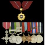 A Second War 'Burma operations' M.B.E., O.B.I. group of eight awarded to Subedar & Hon. Lieu...