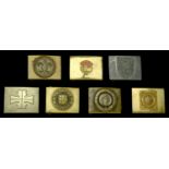 Mixed German Buckles. 7 buckles including the rare Steyr Home Guard in zinc. 1 Communist Or...