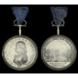 Matthew Boulton's Medal for Trafalgar 1805, white metal, contained in unmarked silver glazed...