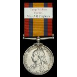 Queen's South Africa 1899-1902, no clasp (Miss A. B. Cleghorn.) officially re-impressed nami...