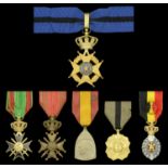 Belgium, Kingdom, Order of Leopold II (2), Commander's neck badge, 83mm including crown susp...