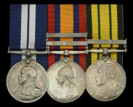 A fine Great War submariner's D.S.M. group of three awarded to Chief Petty Officer W. Dowell...