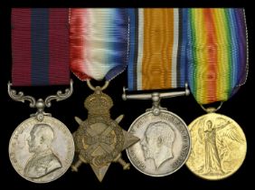 A Great War 'Egypt' D.C.M. group of four awarded to Private W. Hitchcock, Queen's Own Dorset...