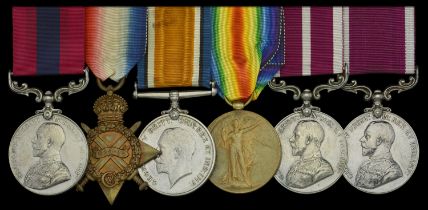 A Great War 'Western Front 1918' D.C.M. and 'Salonika 1917' M.S.M. group of six awarded to S...