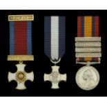 An unattributed D.S.O., C.S.C. group of three miniature dress medals Distinguished Servic...