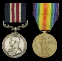 A Great War M.M. pair awarded to Sergeant H. Robinson, 5th Battalion, Lancashire Fusiliers...