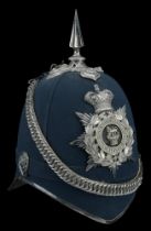 2nd King's Own Staffordshire Militia (Light Infantry) Officer's Green Cloth Helmet c. 1878-1...