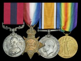 A Great War 'Mesopotamia 1917' D.C.M. group of four awarded to Sergeant William Challoner, 6...
