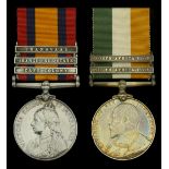 Pair: Private J. H. Carter, Oxfordshire Light Infantry Queen's South Africa 1899-1902, 3...