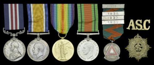 A Great War 'Western Front' M.M. group of four awarded to Private J. F. Girling, Army Servic...