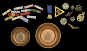 Lapel Badges. A miscellaneous selection including a scarce miniature silver wound badge, Ol...