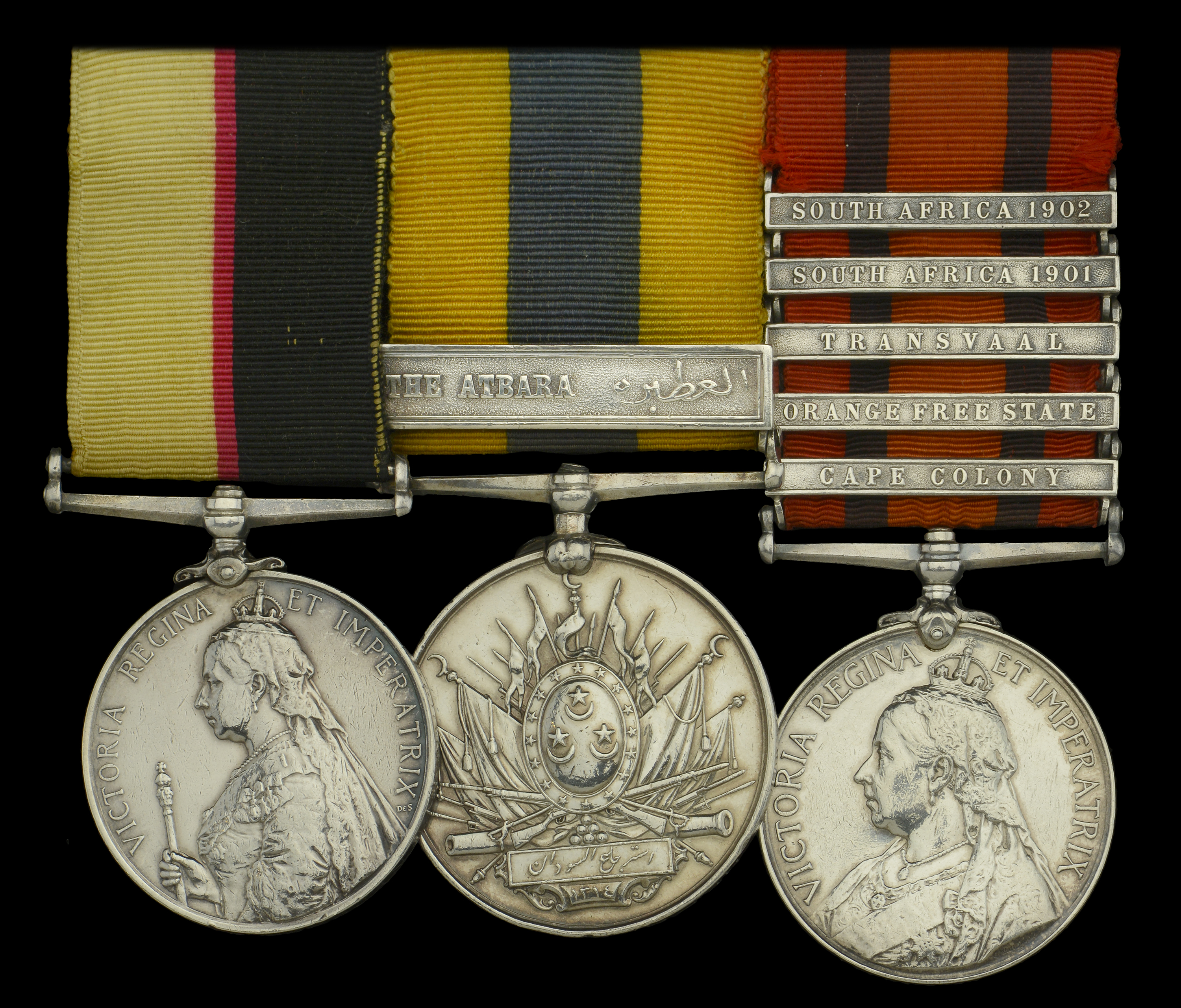 Three: Sergeant R. Hepburn, Cameron Highlanders Queen's Sudan 1896-98 (2398. Sergt. R. He...