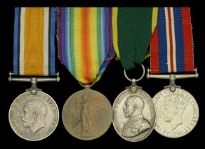 Four: Corporal W. J. Moore, Duke of Cornwall's Light Infantry British War and Victory Med...