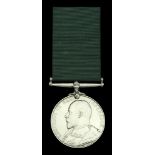 Volunteer Force Long Service Medal, E.VII.R. (9280 Pte. R. Kernohan. 5th. V.B. High: L.I.) n...